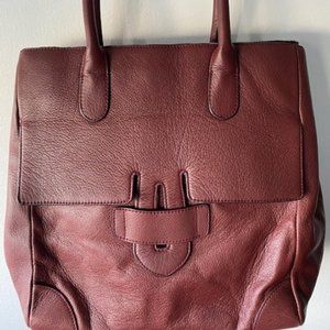 Tila March Burgundy Leather Tote Bag